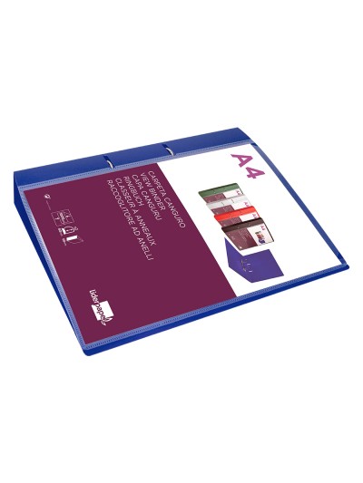Carpeta liderpapel canguro 2 anillas 40 mm mixtas polipropileno din a4 azul translicudo