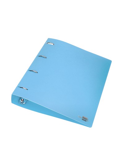Carpeta liderpapel 4 anillas mixtas 40 mm polipropileno din a4 celeste opaco