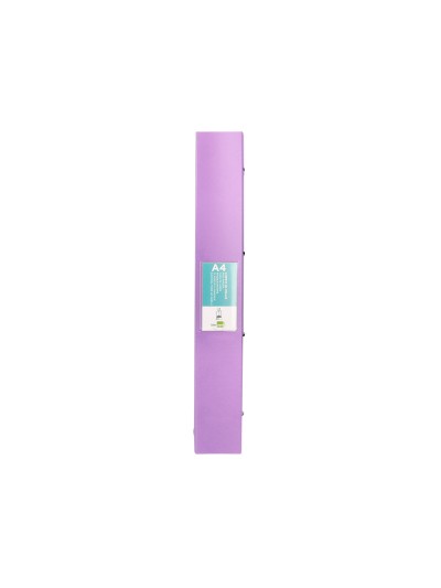 Carpeta liderpapel 4 anillas mixtas 40 mm polipropileno din a4 lavanda opaco