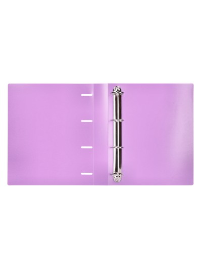 Carpeta liderpapel 4 anillas mixtas 40 mm polipropileno din a4 lavanda opaco