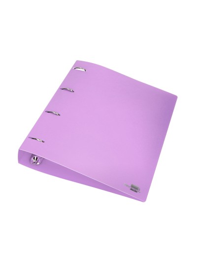 Carpeta liderpapel 4 anillas mixtas 40 mm polipropileno din a4 lavanda opaco