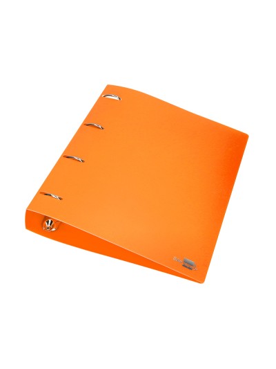 Carpeta liderpapel 4 anillas mixtas 40 mm polipropileno din a4 naranja fluor opaco