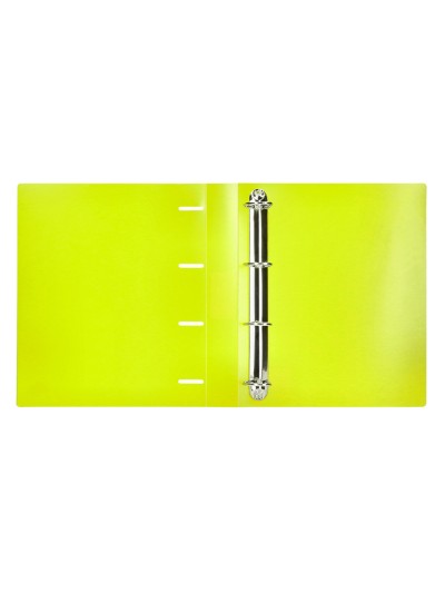 Carpeta liderpapel 4 anillas mixtas 40 mm polipropileno din a4 amarillo fluor opaco
