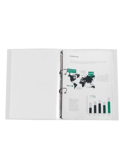 Carpeta liderpapel canguro 2 anillas 25 mm mixtas polipropileno din a4 transparente