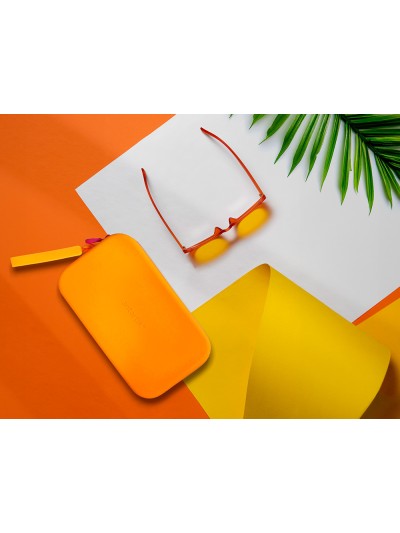 Estuche portatodo antartik tropical dive silicona soft rectangular 190x120x25 mm naranja