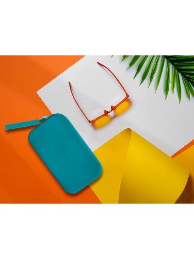Estuche portatodo antartik tropical dive silicona soft rectangular 190x120x25 mm azul turquesa