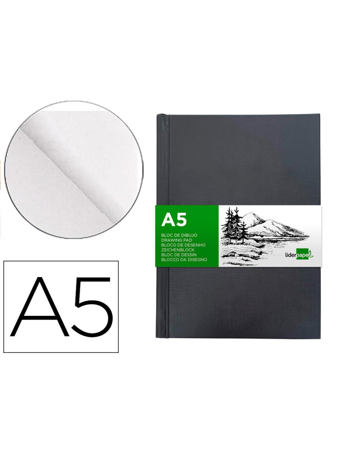 Bloc dibujo liderpapel esbozos encuadernado din a5 210x148 mm 100 hojas 100 gr/m2 Bloc dibujo liderpapel esbozos encuadernado din a5 210x148 mm 100 hojas 100 gr/m2