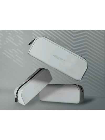Estuche portatodo antartik prisma silicona soft rectangular 185x50x75 mm gris