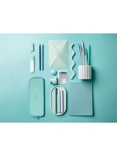 Estuche portatodo antartik prisma silicona soft rectangular 185x50x75 mm menta