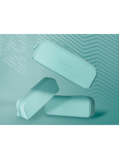 Estuche portatodo antartik prisma silicona soft rectangular 185x50x75 mm menta