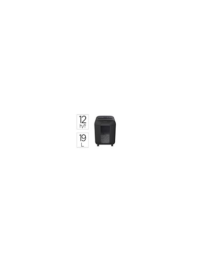 Destructora de documentos fellowes lx-85 capacidad de corte 12 hojas p4 destruye grapas clips y tarjetas