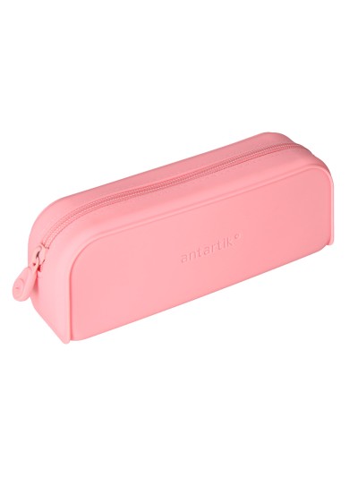 Estuche portatodo antartik prisma silicona soft rectangular 185x50x75 mm rosa chicle