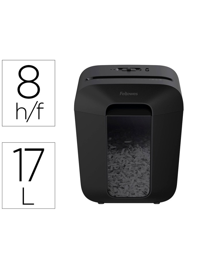 Destructora de documentos fellowes lx-45 capacidad de corte 8 hojas p4 destruye grapas clips y tarjetas Destructora de documentos fellowes lx-45 capacidad de corte 8 hojas p4 destruye grapas clips y tarjetas