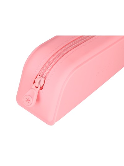 Estuche portatodo antartik prisma silicona soft rectangular 185x50x75 mm rosa chicle