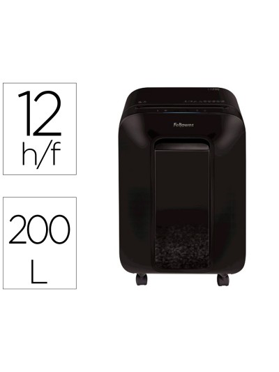 Destructora de documentos fellowes lx-200 capacidad de corte 12 h seguridad p4 destruye grapas clips y