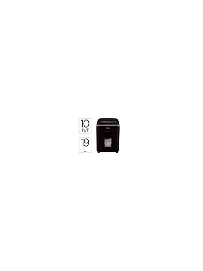 Destructora de documentos fellowes 10m capacidad de corte 10 h seguridad p5 destruye grapas y tarjetas de