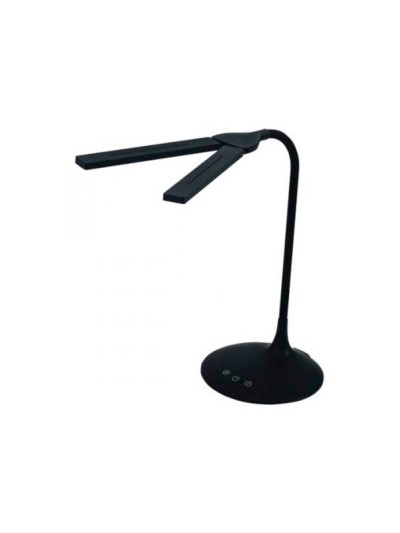 Lampara de oficina archivo 2000 inalambrica recargable 2 cabezales moviles led 6w abs color negro 180x340x360 mm