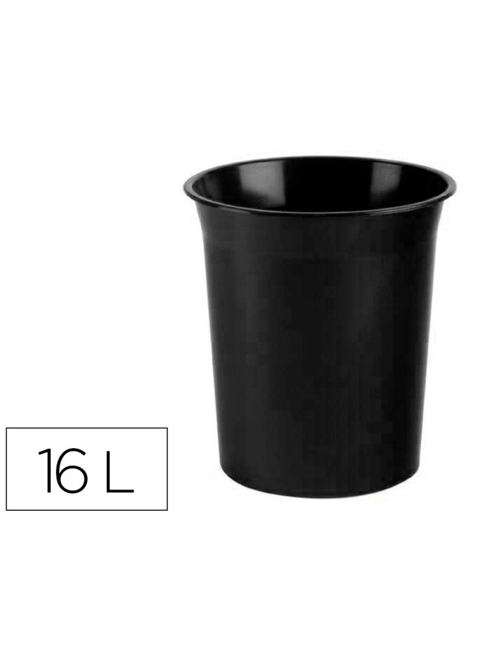 Papelera plastico archivo 2000 antimicrobiana sanitized plastico negro 18 litros 290x310 mm Papelera plastico archivo 2000 antimicrobiana sanitized plastico negro 18 litros 290x310 mm