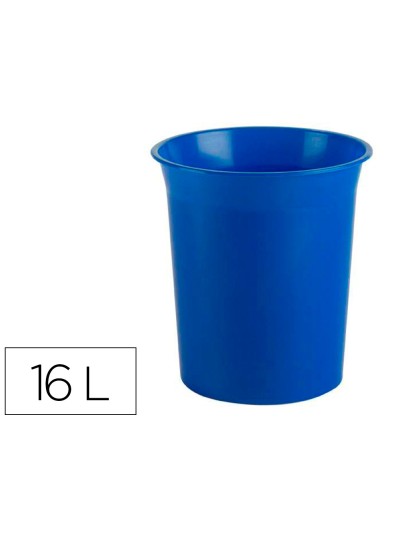 Papelera plastico archivo 2000 antimicrobiana sanitized plastico azul 18 litros 290x310 mm