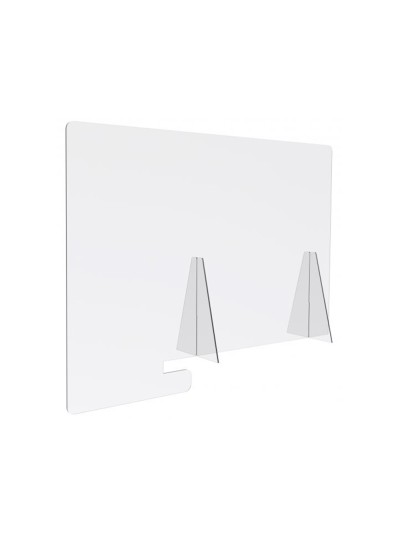 Pantalla de proteccion archivo 2000 sobremesa metacrilato transparente 1000x750 mm
