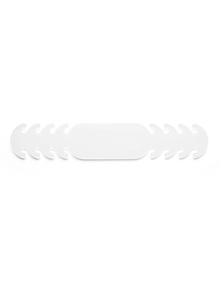 Ajustador salvaorejas mascarilla silicona flexible 3 posiciones ajuste color blanco 19,4x1,8 cm