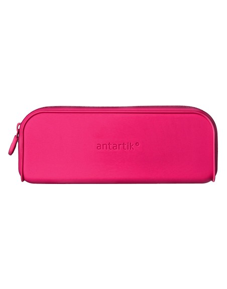 Estuche portatodo antartik prisma silicona soft rectangular 185x50x75 mm rosa fucsia