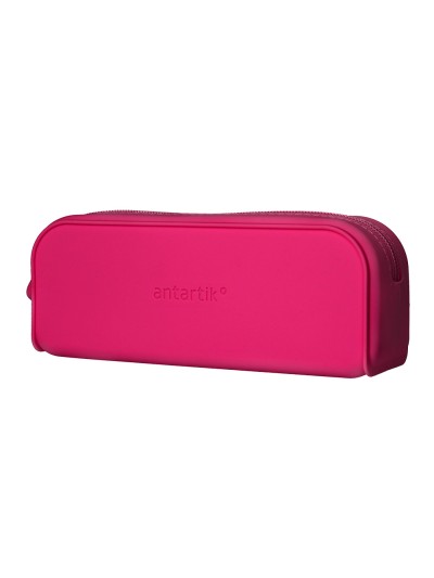 Estuche portatodo antartik prisma silicona soft rectangular 185x50x75 mm rosa fucsia