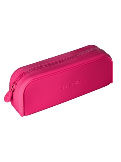 Estuche portatodo antartik prisma silicona soft rectangular 185x50x75 mm rosa fucsia
