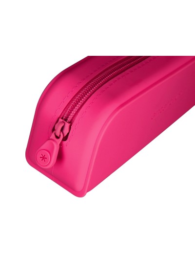 Estuche portatodo antartik prisma silicona soft rectangular 185x50x75 mm rosa fucsia