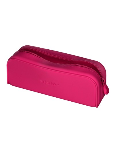 Estuche portatodo antartik prisma silicona soft rectangular 185x50x75 mm rosa fucsia