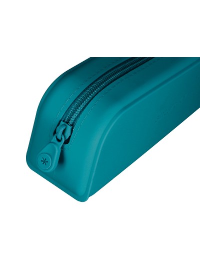 Estuche portatodo antartik prisma silicona soft rectangular 185x50x75 mm azul turquesa