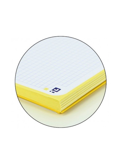 Recambio color 1 oxford din a4+ 80 hojas 90 gr cuadro 5 mm 4 taladros color amarillo