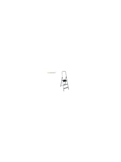 Escalera q-connect de aluminio 3 peldaños 590x400x1260 mm peso maximo 150 kg en-131