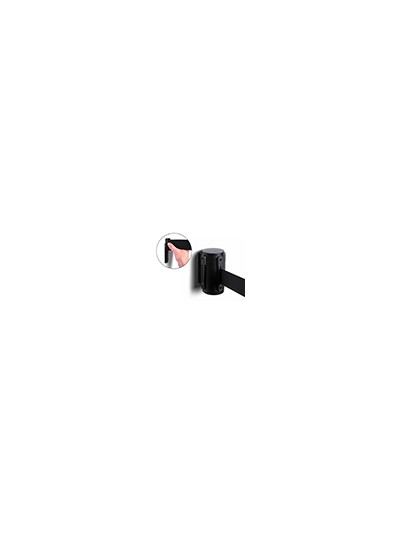 Cinta extensible de pared separadora retractil de 2 mt clips a ambos lados y clip de recepcion color negro