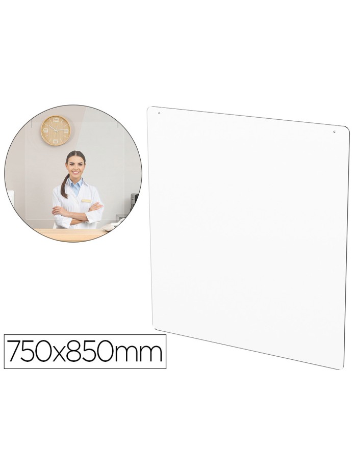 Pantalla de proteccion de techo para mostrador metacrilato ventana 300 x 150 mm medidas 750 x 850 mm Pantalla de proteccion de techo para mostrador metacrilato ventana 300 x 150 mm medidas 750 x 850 mm