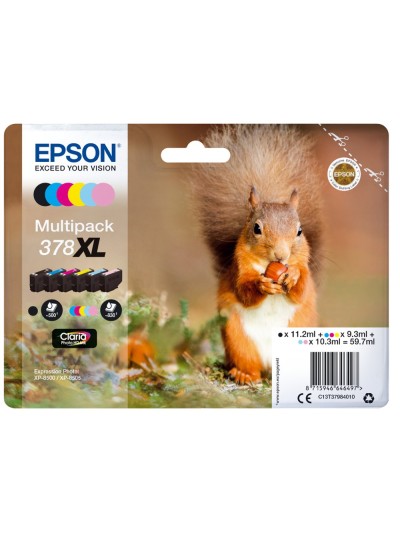 Ink-jet epson 378 xl expression home xp-8605 / 15000 / 8500 negro amarillo cian magenta cian claro