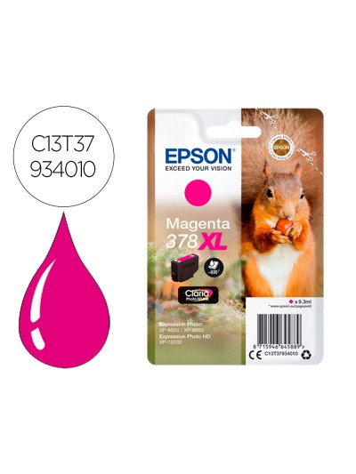 Ink-jet epson 378 xl expression home xp-8605 / 8606 / xp-15000 / xp-8500 / 8505 magenta 830 pag