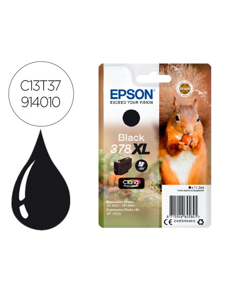 Ink-jet epson 378 xl expression home xp-8605 / 8606 / xp-15000 / xp-8500 / 8505 negro 500 pag