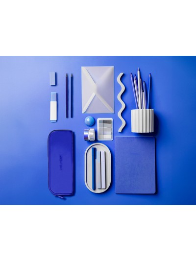 Estuche portatodo antartik prisma silicona soft rectangular 185x50x75 mm azul oscuro