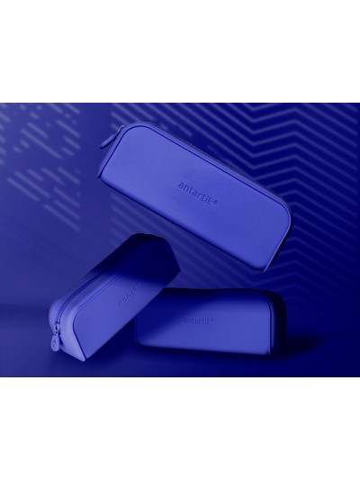 Estuche portatodo antartik prisma silicona soft rectangular 185x50x75 mm azul oscuro
