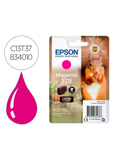 Ink-jet epson 378 expression home xp-8605 / 8606 / xp-15000 / xp-8500 / 8505 magenta 360 pag