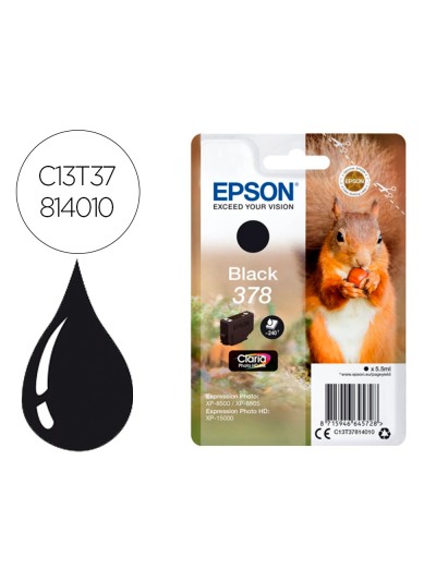Ink-jet epson 378 expression home xp-8605 / 8606 / xp-15000 / xp-8500 / 8505 negro 240 pag