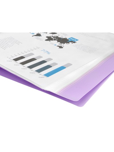 Carpeta liderpapel escaparate 80 fundas polipropileno din a4 lavanda opaco