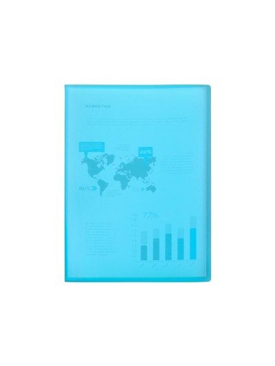 Carpeta liderpapel escaparate 80 fundas polipropileno din a4 azul translucido