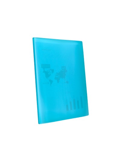 Carpeta liderpapel escaparate 80 fundas polipropileno din a4 azul translucido
