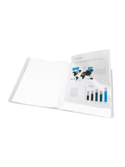 Carpeta liderpapel escaparate 80 fundas polipropileno din a4 transparente
