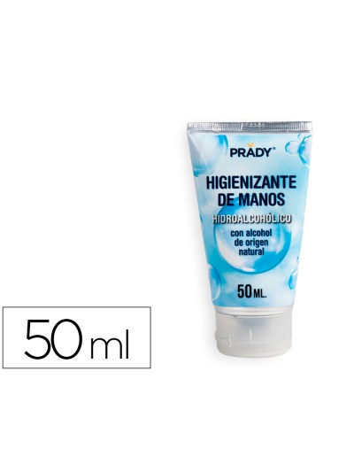 Gel hidroalcoholico higienizante para manos limpiay desinfecta sin necesidad de aclarado bote de 50 ml