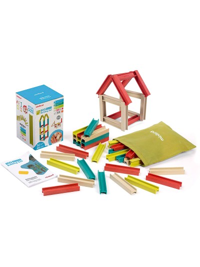Juego didactico miniland construccion eco beams building 32 piezas