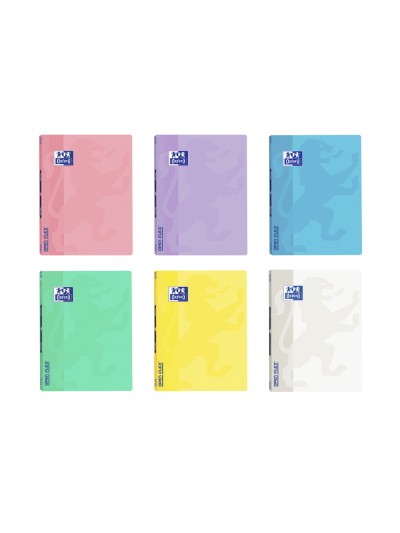 Libreta grapada oxford openflex tapa plastico din a4 48 hojas horizontal colores pastel surtidos