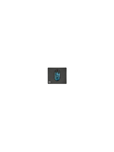 Pack alfombrilla + raton optico trust gaming gxt783 izza mouse & pad 2400 dpi 6 botones